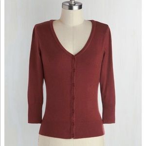 Charter School Cardigan — Rust — Size L